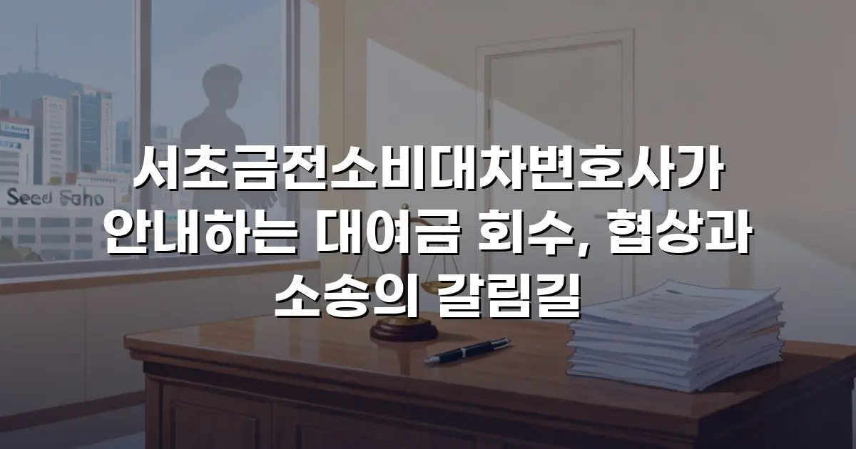 서초금전소비대차변호사가 안내하는 대여금 회수, 협상과 소송의 갈림길