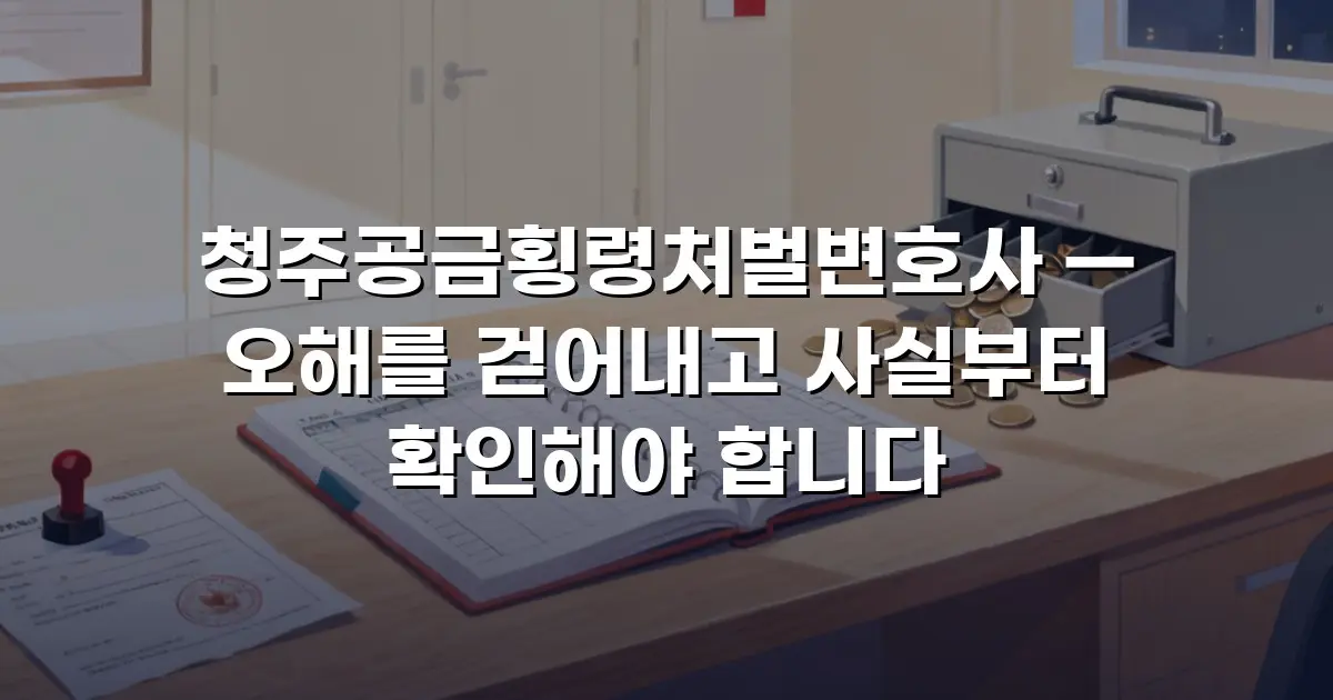 청주공금횡령처벌변호사 — 오해를 걷어내고 사실부터 확인해야 합니다