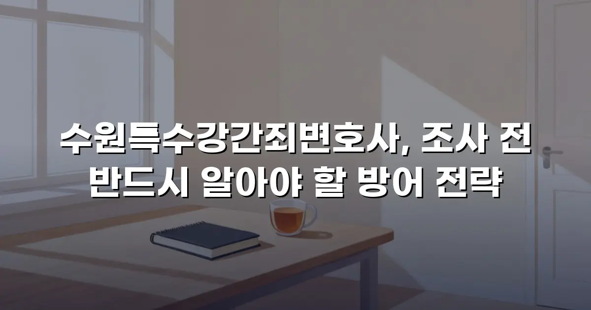 수원특수강간죄변호사, 조사 전 반드시 알아야 할 방어 전략