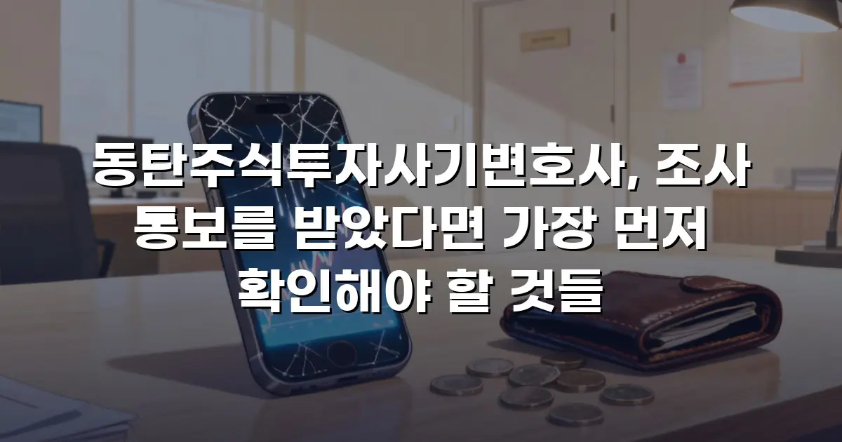 동탄주식투자사기변호사, 조사 통보를 받았다면 가장 먼저 확인해야 할 것들