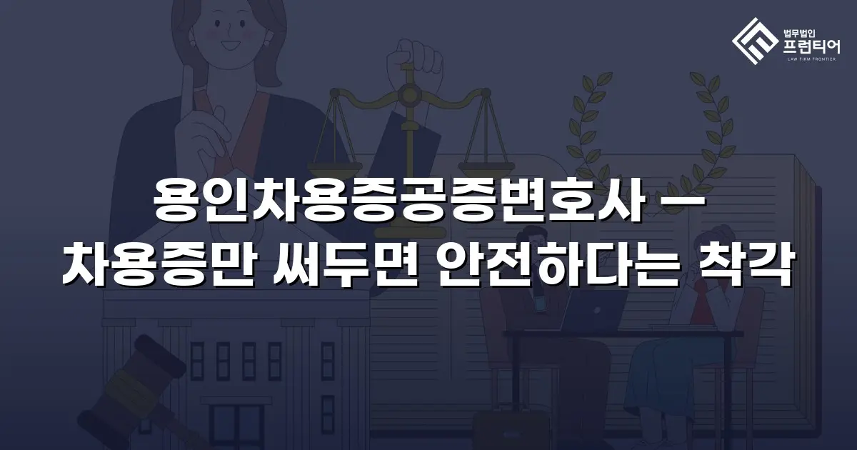용인차용증공증변호사 — 차용증만 써두면 안전하다는 착각