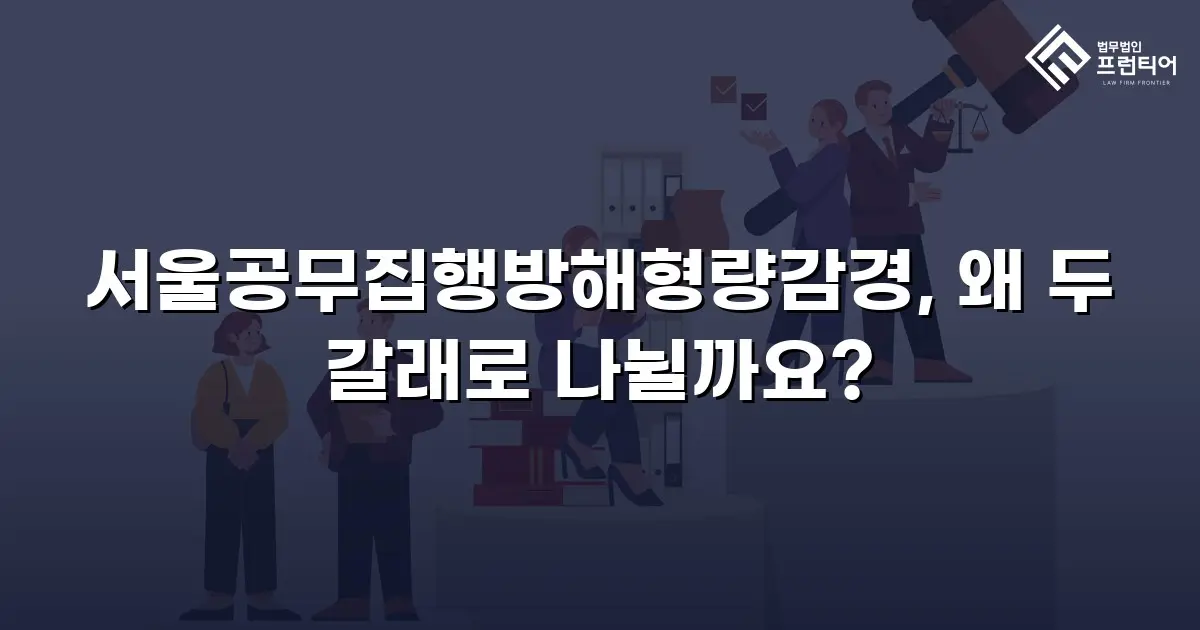 서울공무집행방해형량감경, 왜 두 갈래로 나뉠까요?