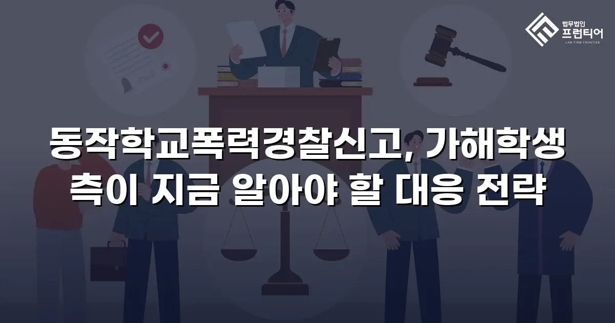 동작학교폭력경찰신고, 가해학생 측이 지금 알아야 할 대응 전략