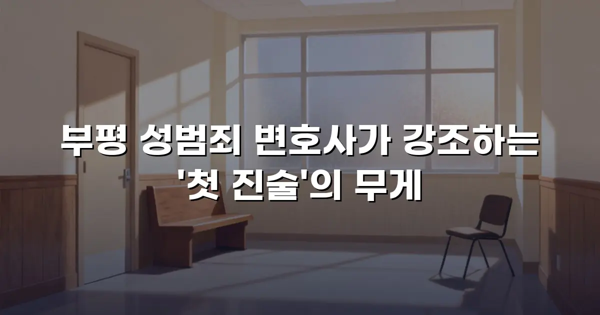 부평 성범죄 변호사가 강조하는 '첫 진술'의 무게