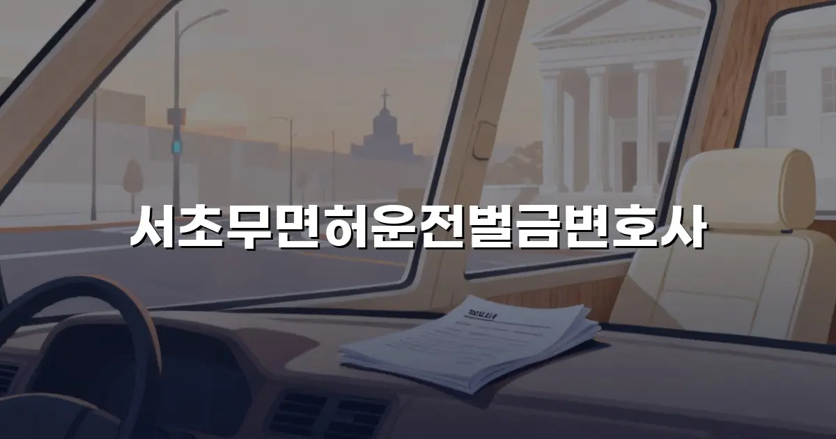 서초무면허운전벌금변호사