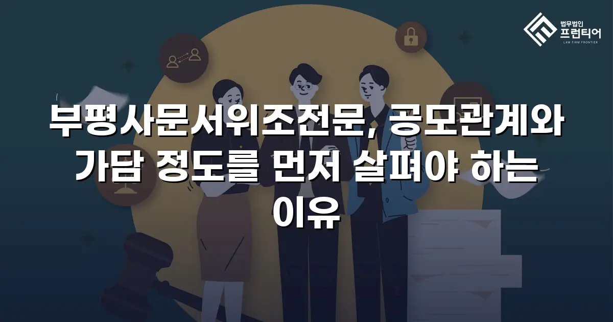 부평사문서위조전문, 공모관계와 가담 정도를 먼저 살펴야 하는 이유