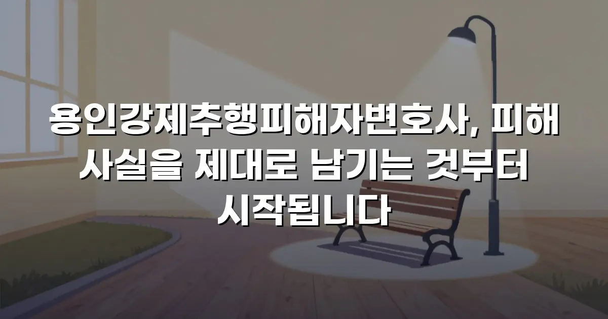 용인강제추행피해자변호사, 피해 사실을 제대로 남기는 것부터 시작됩니다