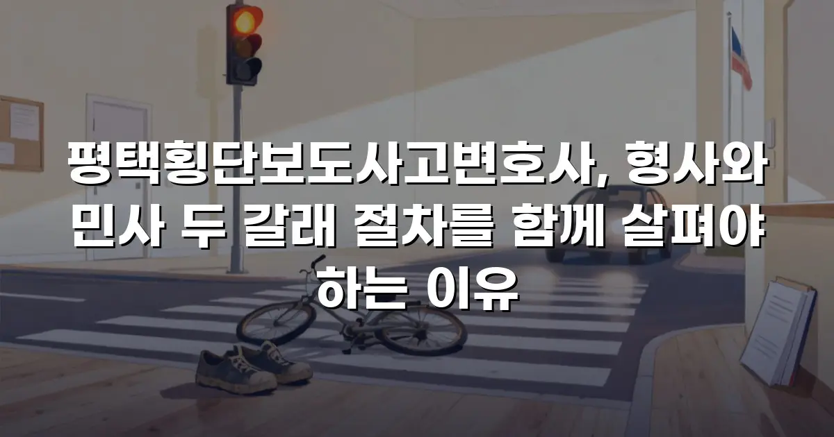 평택횡단보도사고변호사, 형사와 민사 두 갈래 절차를 함께 살펴야 하는 이유