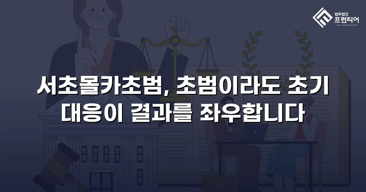 서초몰카초범, 초범이라도 초기 대응이 결과를 좌우합니다