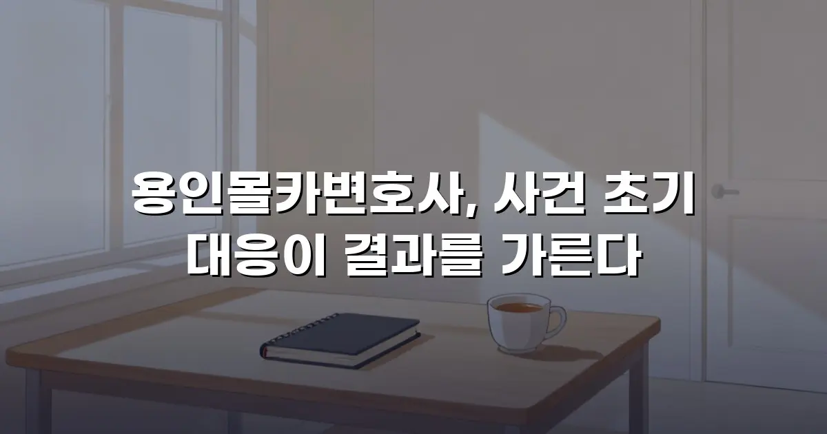 용인몰카변호사, 사건 초기 대응이 결과를 가른다