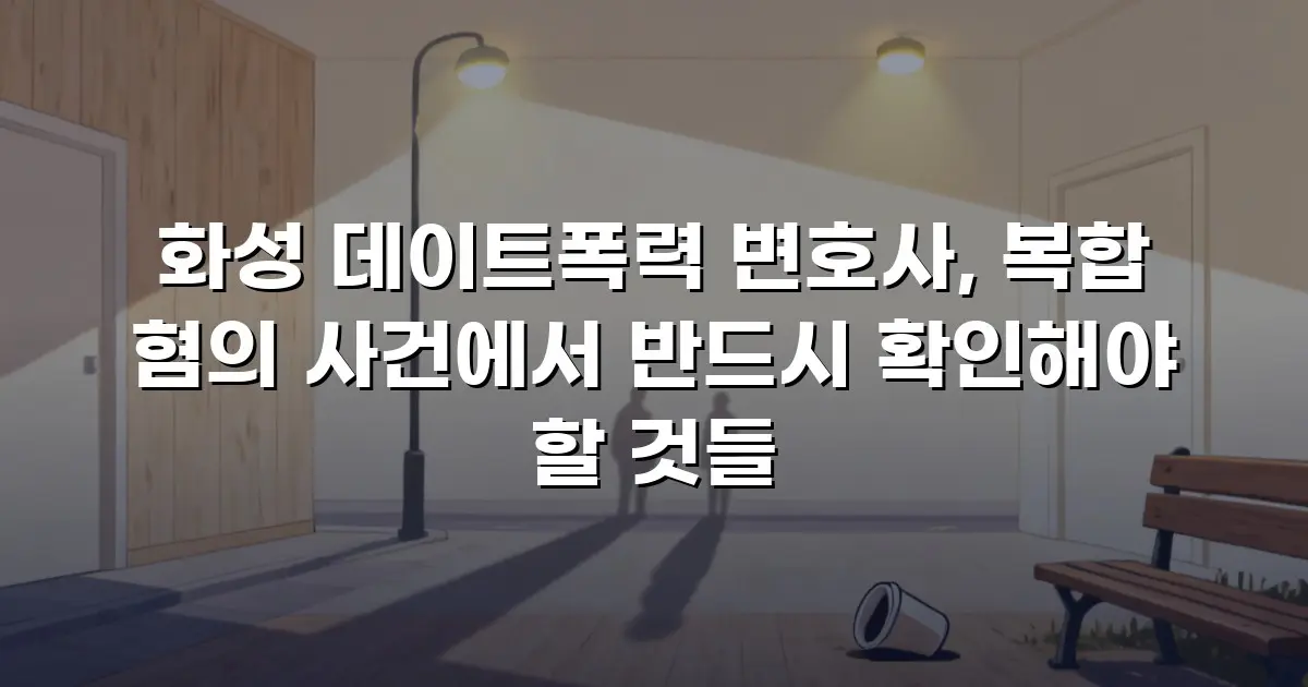 화성 데이트폭력 변호사, 복합 혐의 사건에서 반드시 확인해야 할 것들