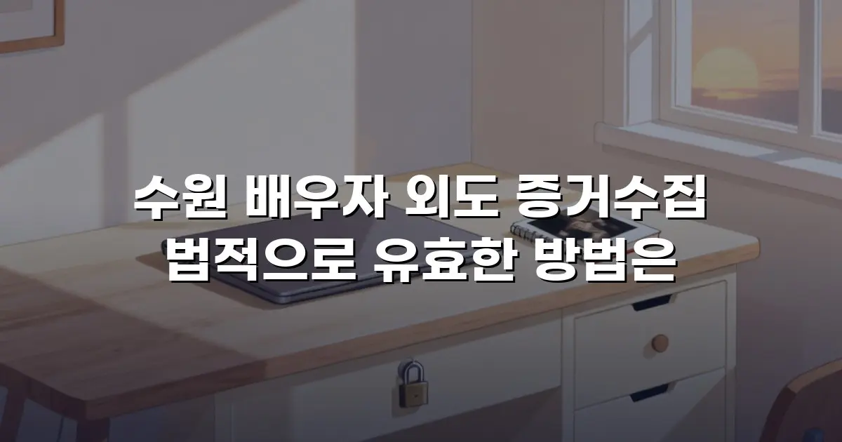 수원 배우자 외도 증거수집 법적으로 유효한 방법은