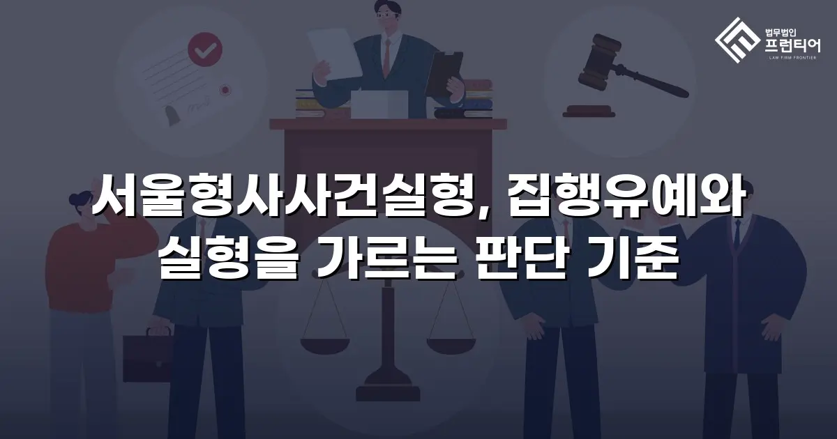 서울형사사건실형, 집행유예와 실형을 가르는 판단 기준
