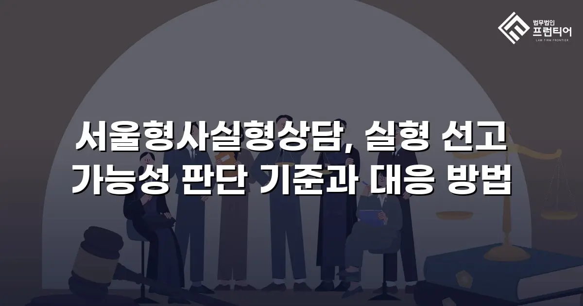 서울형사실형상담, 실형 선고 가능성 판단 기준과 대응 방법