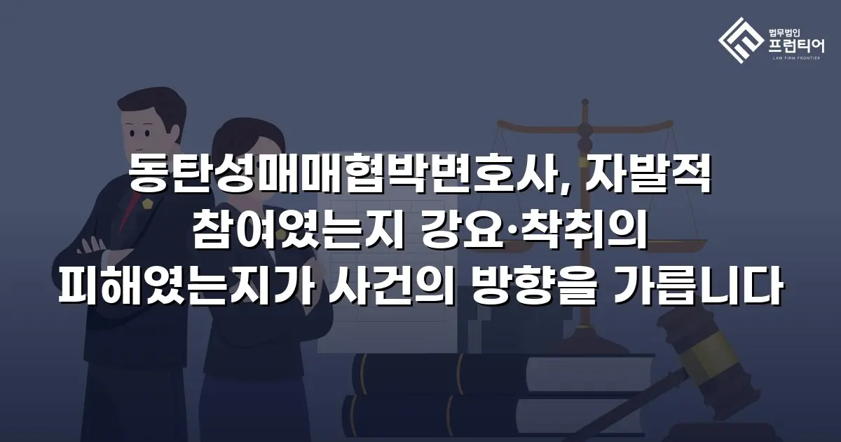 동탄성매매협박변호사, 자발적 참여였는지 강요·착취의 피해였는지가 사건의 방향을 가릅니다