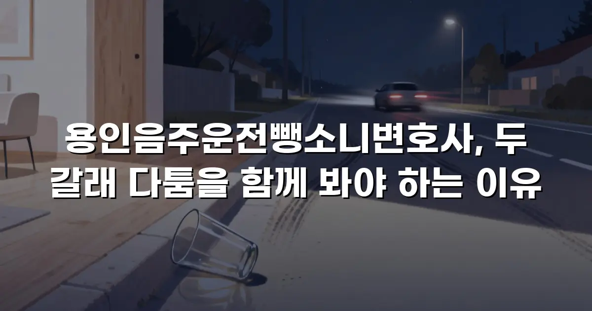 용인음주운전뺑소니변호사, 두 갈래 다툼을 함께 봐야 하는 이유