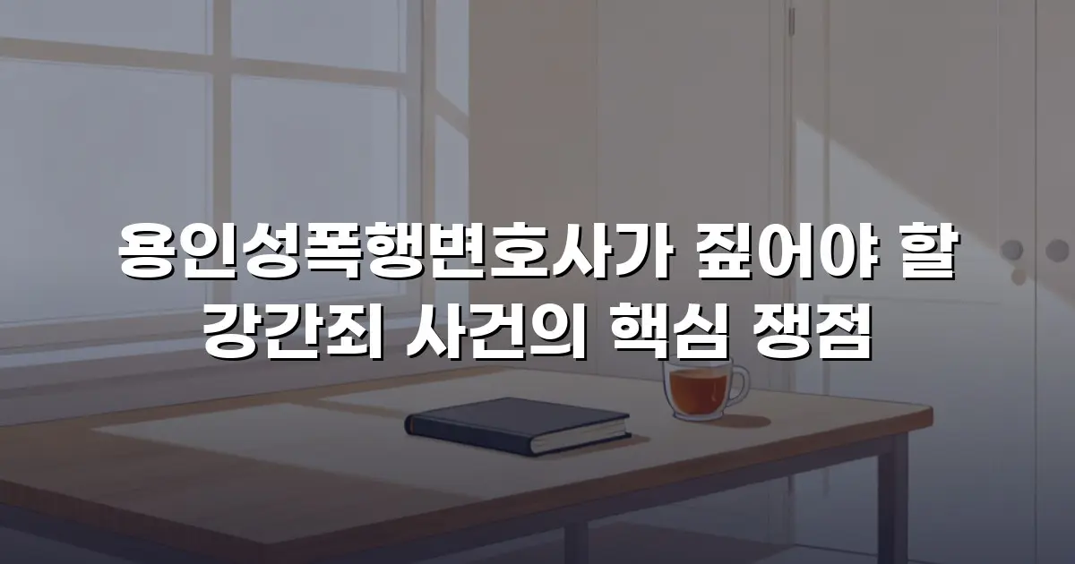 용인성폭행변호사가 짚어야 할 강간죄 사건의 핵심 쟁점