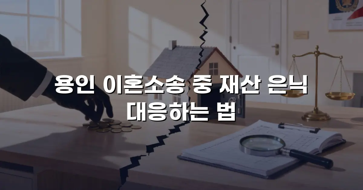용인 이혼소송 중 재산 은닉 대응하는 법