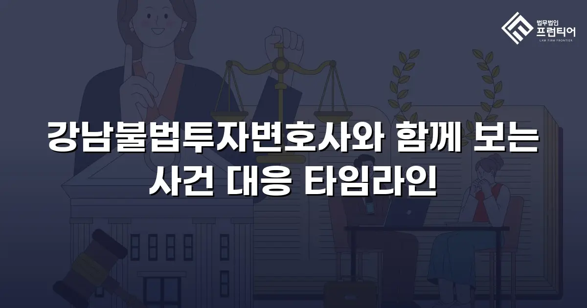 강남불법투자변호사와 함께 보는 사건 대응 타임라인