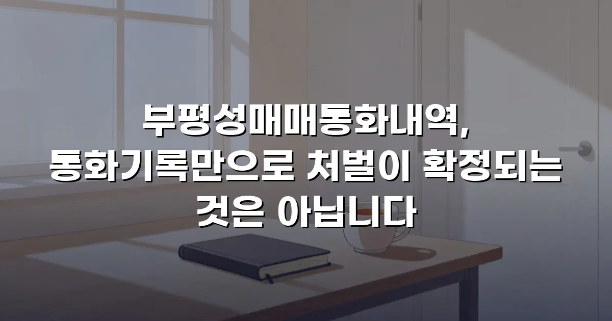 부평성매매통화내역, 통화기록만으로 처벌이 확정되는 것은 아닙니다