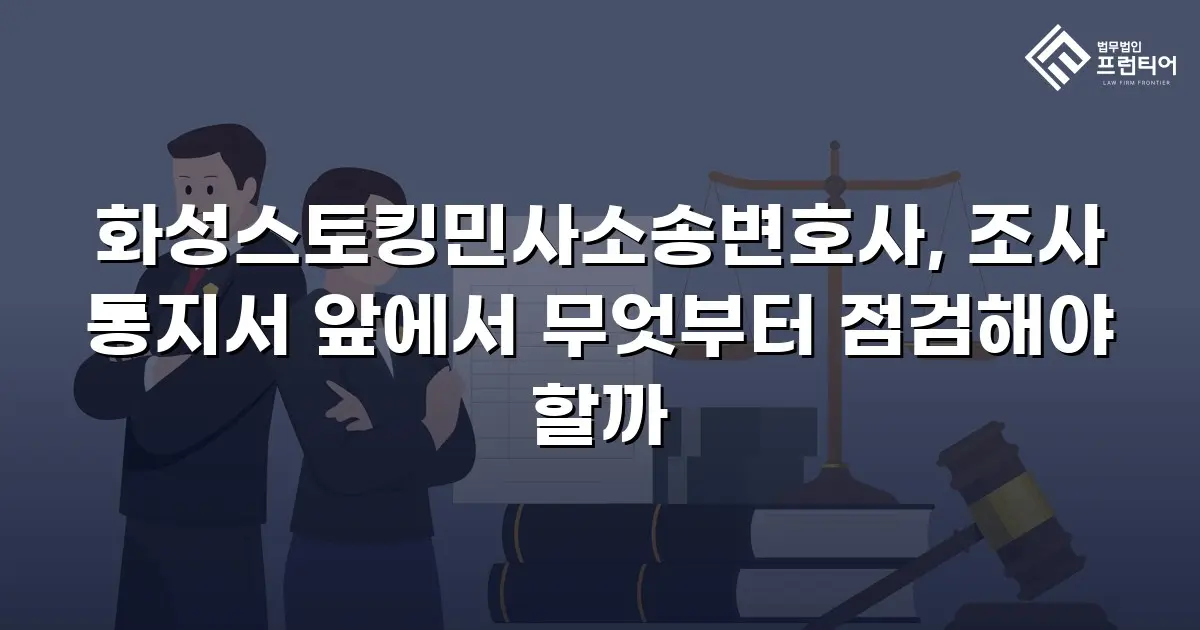 화성스토킹민사소송변호사, 조사 통지서 앞에서 무엇부터 점검해야 할까