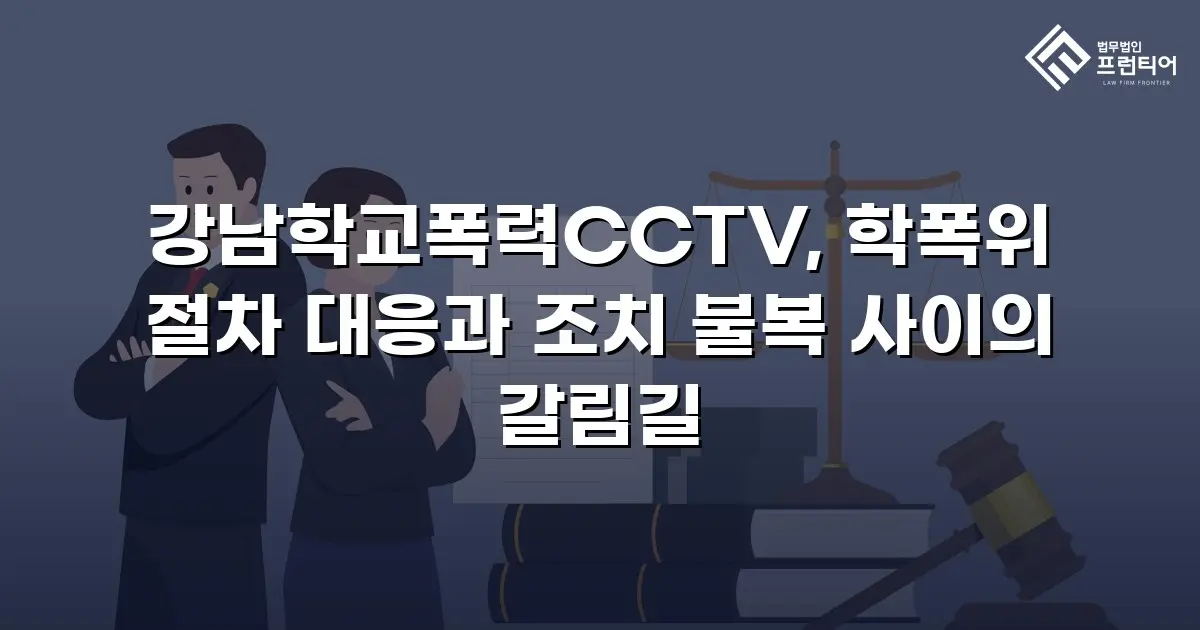 강남학교폭력CCTV, 학폭위 절차 대응과 조치 불복 사이의 갈림길