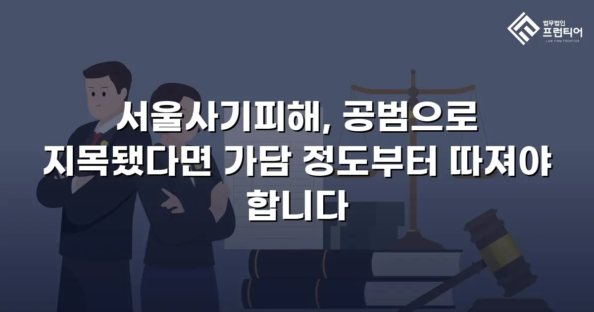 서울사기피해, 공범으로 지목됐다면 가담 정도부터 따져야 합니다