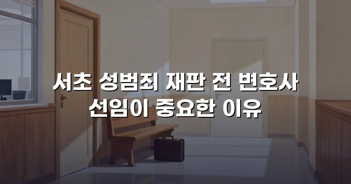 서초 성범죄 재판 전 변호사 선임이 중요한 이유