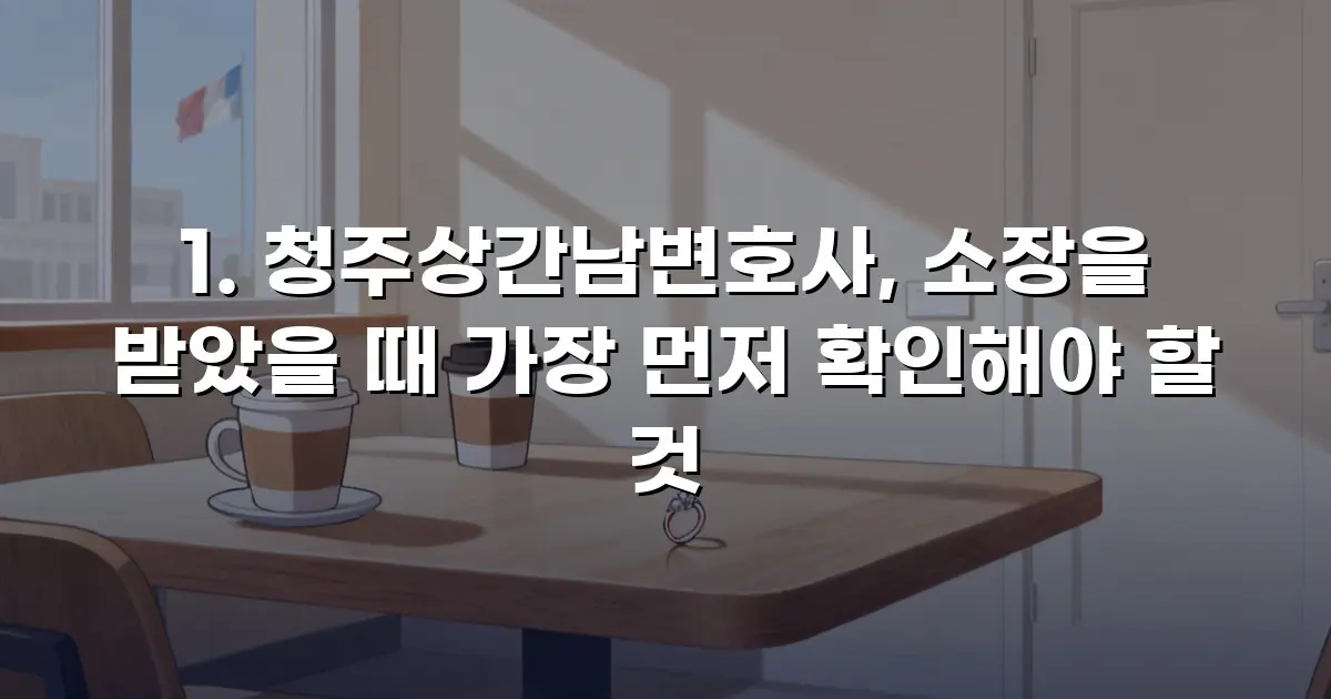 청주상간남변호사, 소장을 받았을 때 가장 먼저 확인해야 할 것