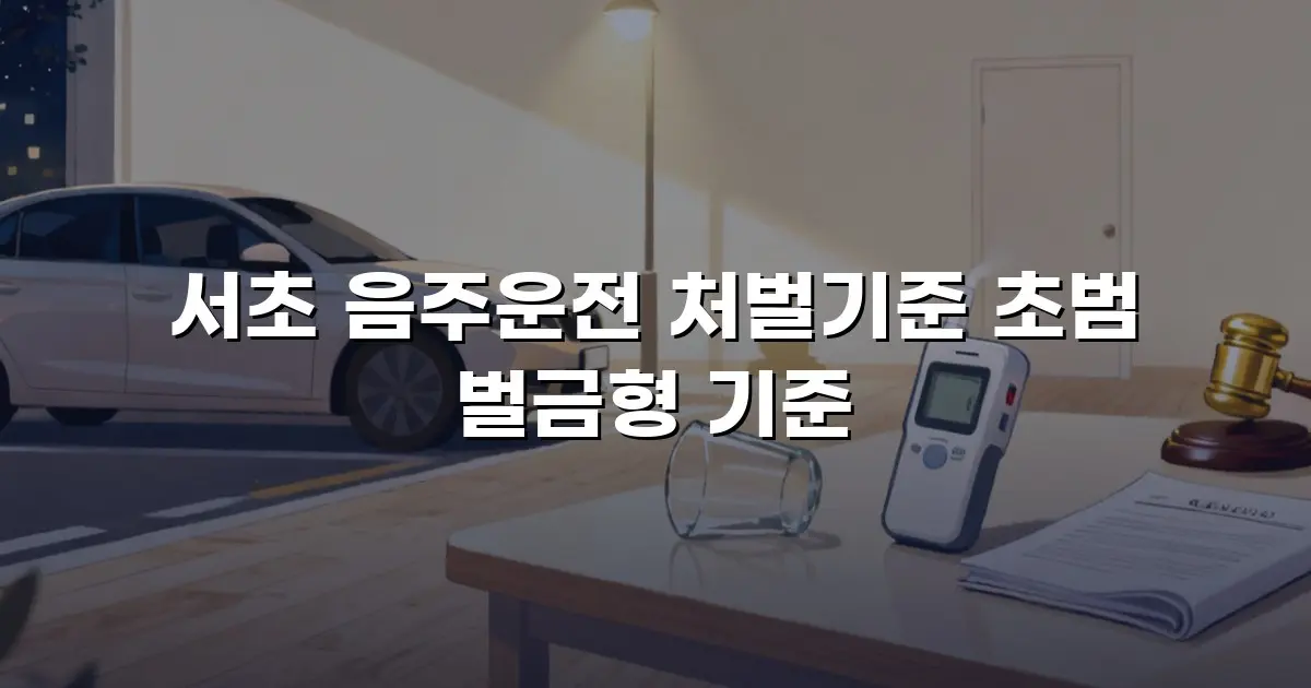 서초 음주운전 처벌기준 초범 벌금형 기준