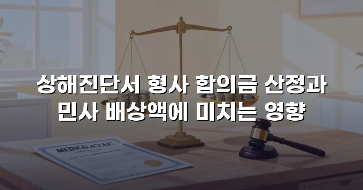 상해진단서 형사 합의금 산정과 민사 배상액에 미치는 영향