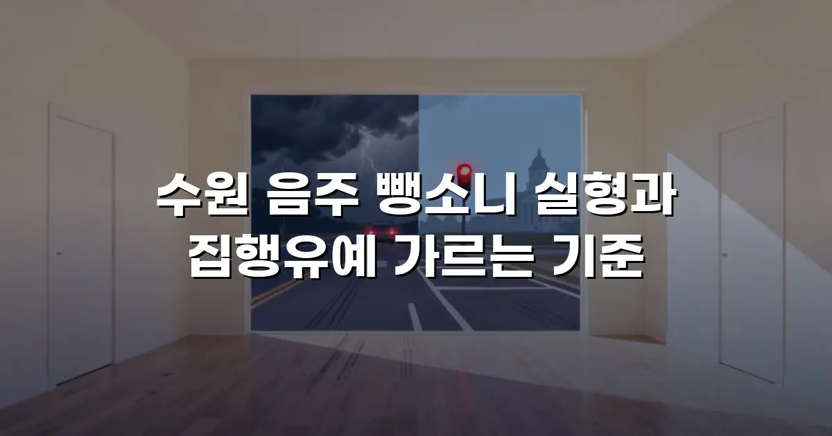 수원 음주 뺑소니 실형과 집행유예 가르는 기준