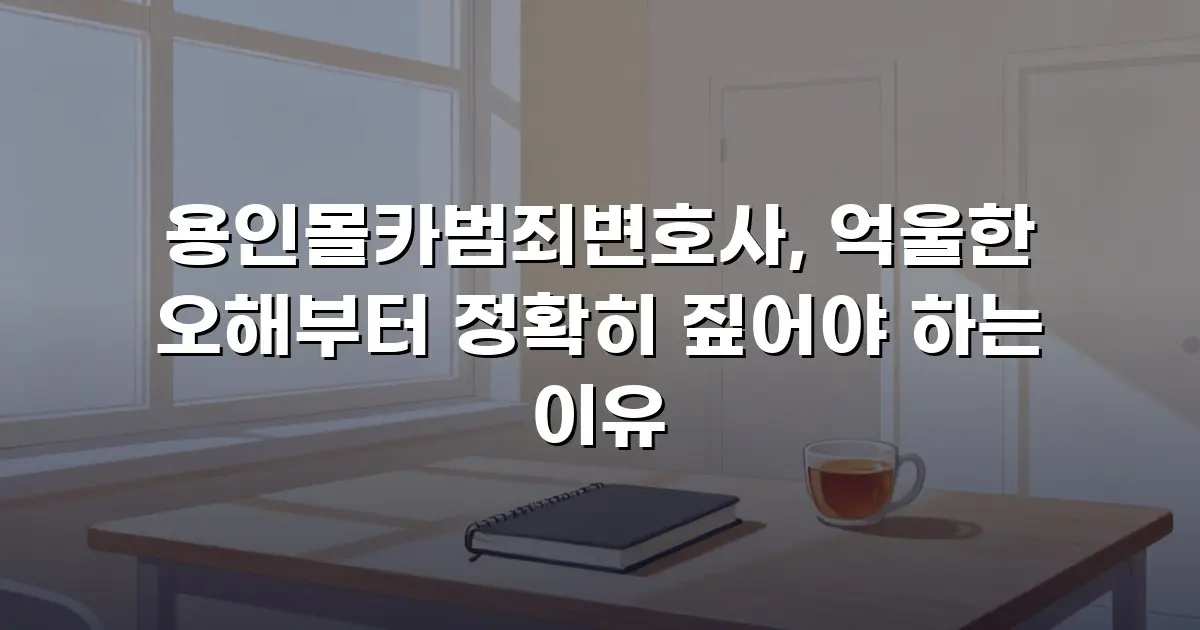 용인몰카범죄변호사, 억울한 오해부터 정확히 짚어야 하는 이유