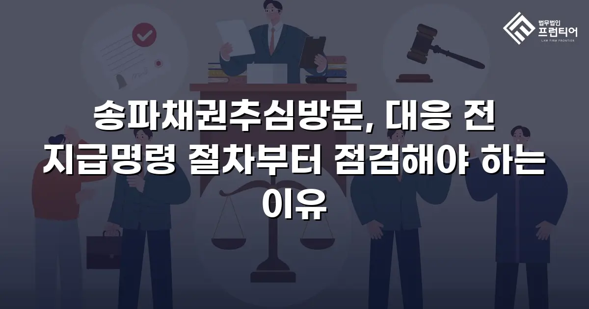 송파채권추심방문, 대응 전 지급명령 절차부터 점검해야 하는 이유