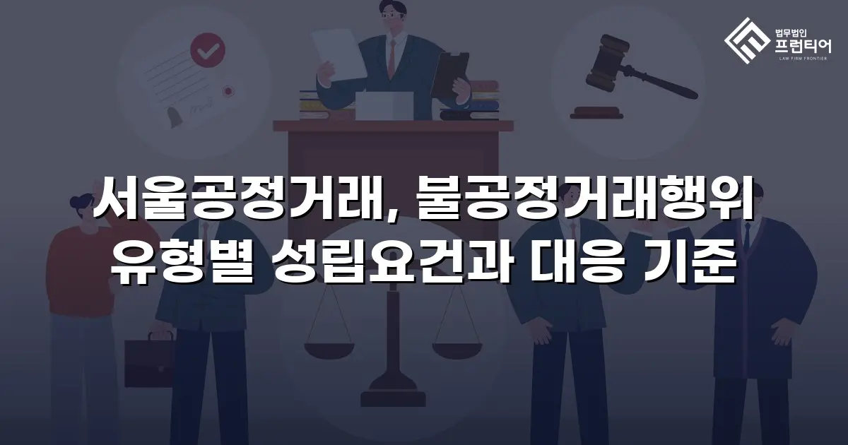 서울공정거래, 불공정거래행위 유형별 성립요건과 대응 기준