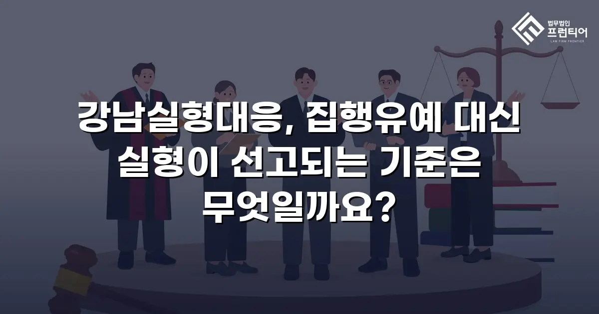 강남실형대응, 집행유예 대신 실형이 선고되는 기준은 무엇일까요?