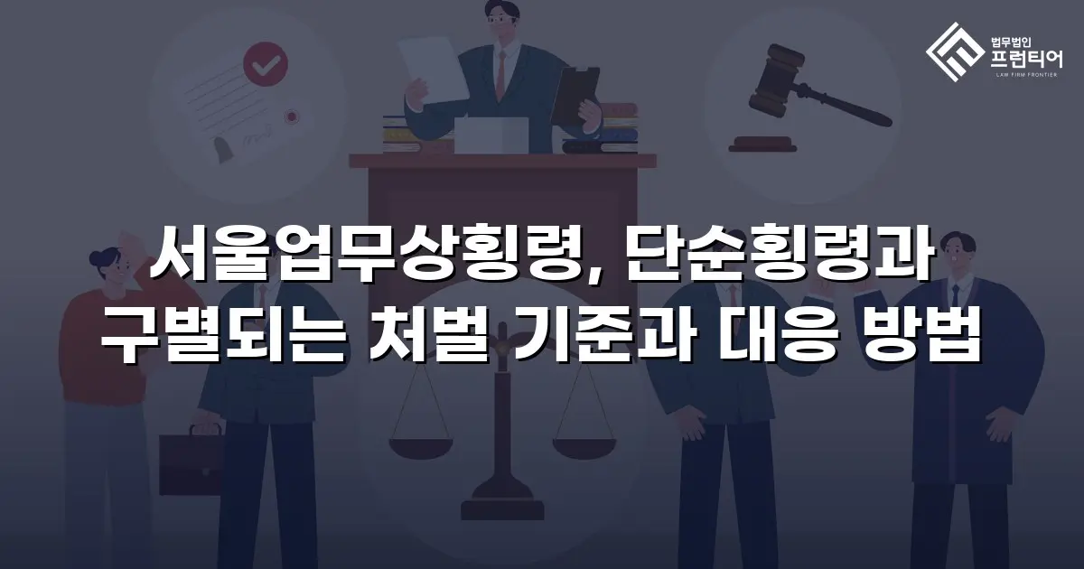 서울업무상횡령, 단순횡령과 구별되는 처벌 기준과 대응 방법