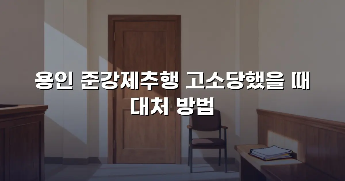용인 준강제추행 고소당했을 때 대처 방법