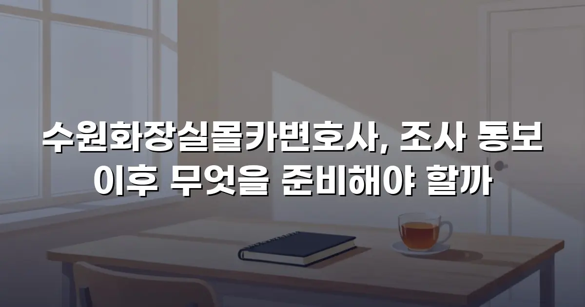 수원화장실몰카변호사, 조사 통보 이후 무엇을 준비해야 할까