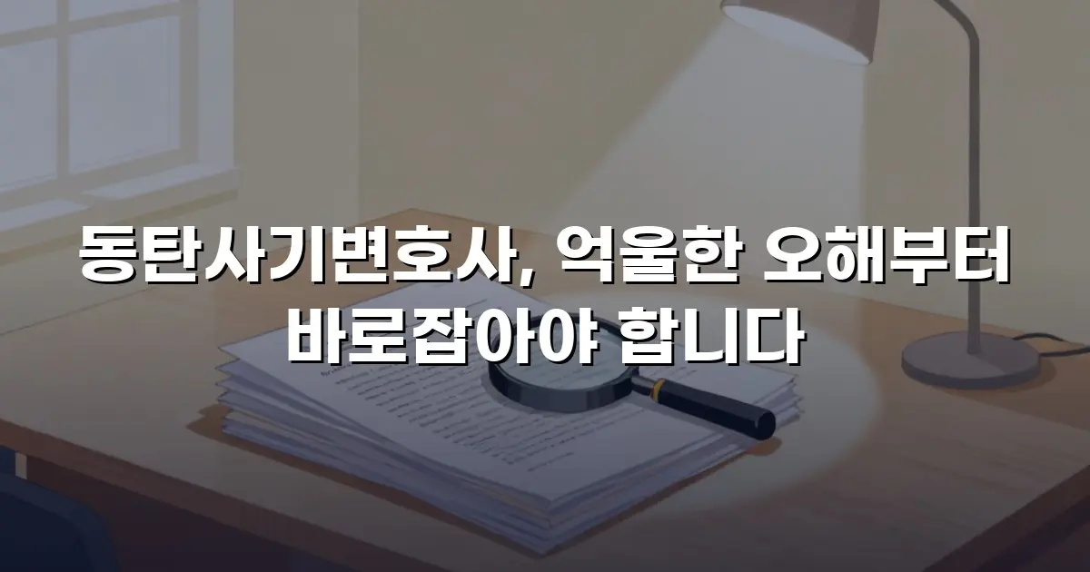 동탄사기변호사, 억울한 오해부터 바로잡아야 합니다