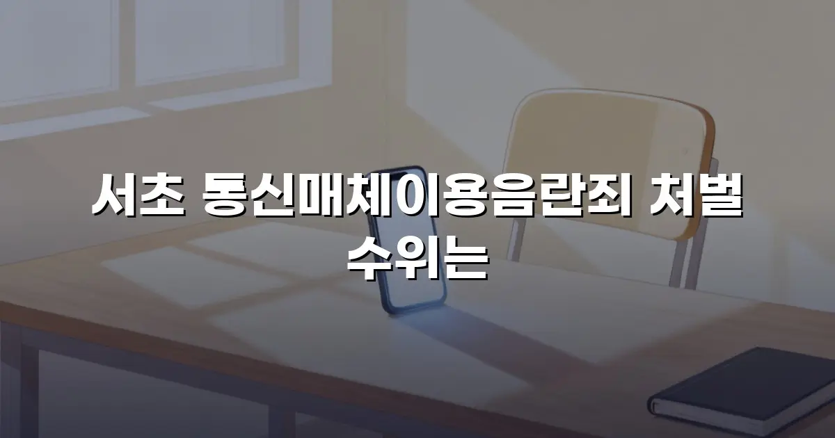 서초 통신매체이용음란죄 처벌 수위는