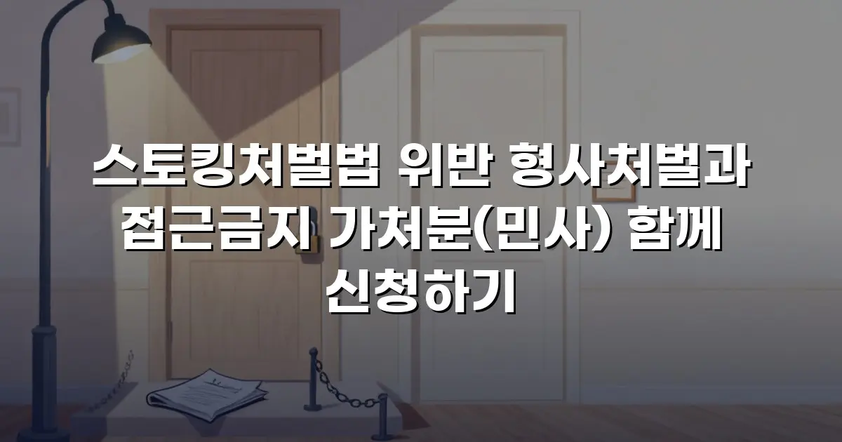 스토킹처벌법 위반 형사처벌과 접근금지 가처분(민사) 함께 신청하기