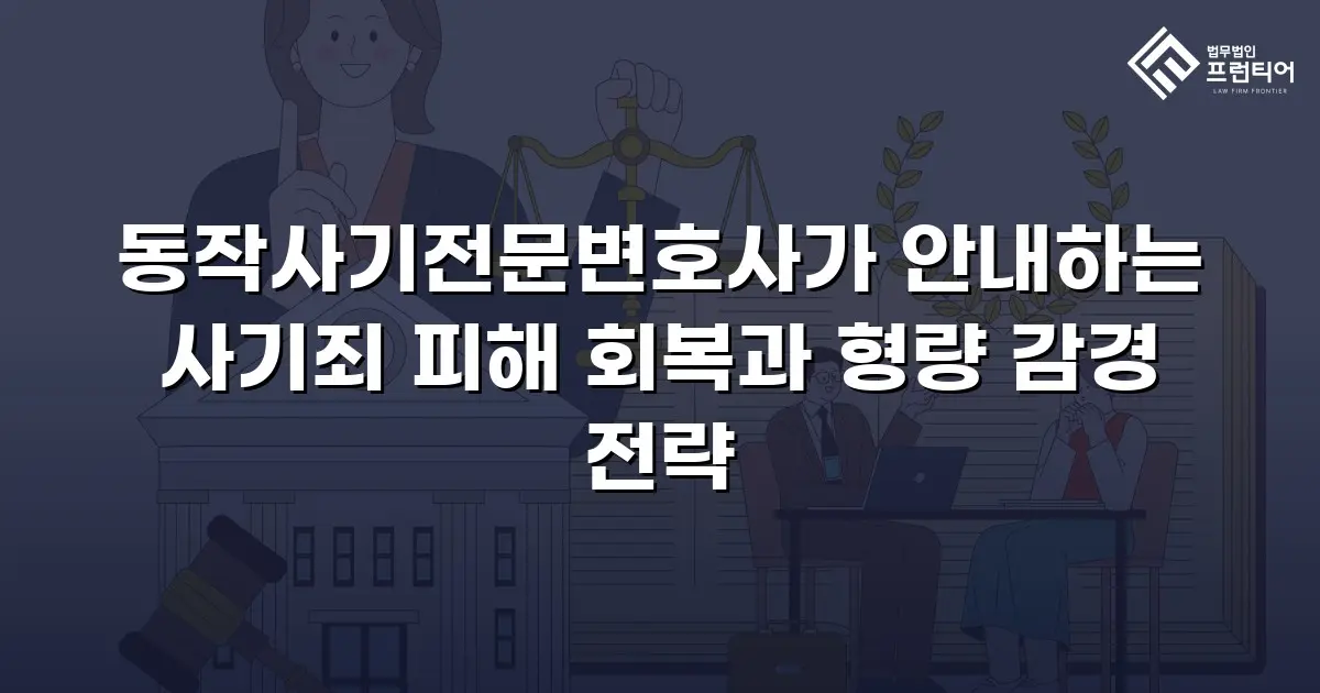 동작사기전문변호사가 안내하는 사기죄 피해 회복과 형량 감경 전략