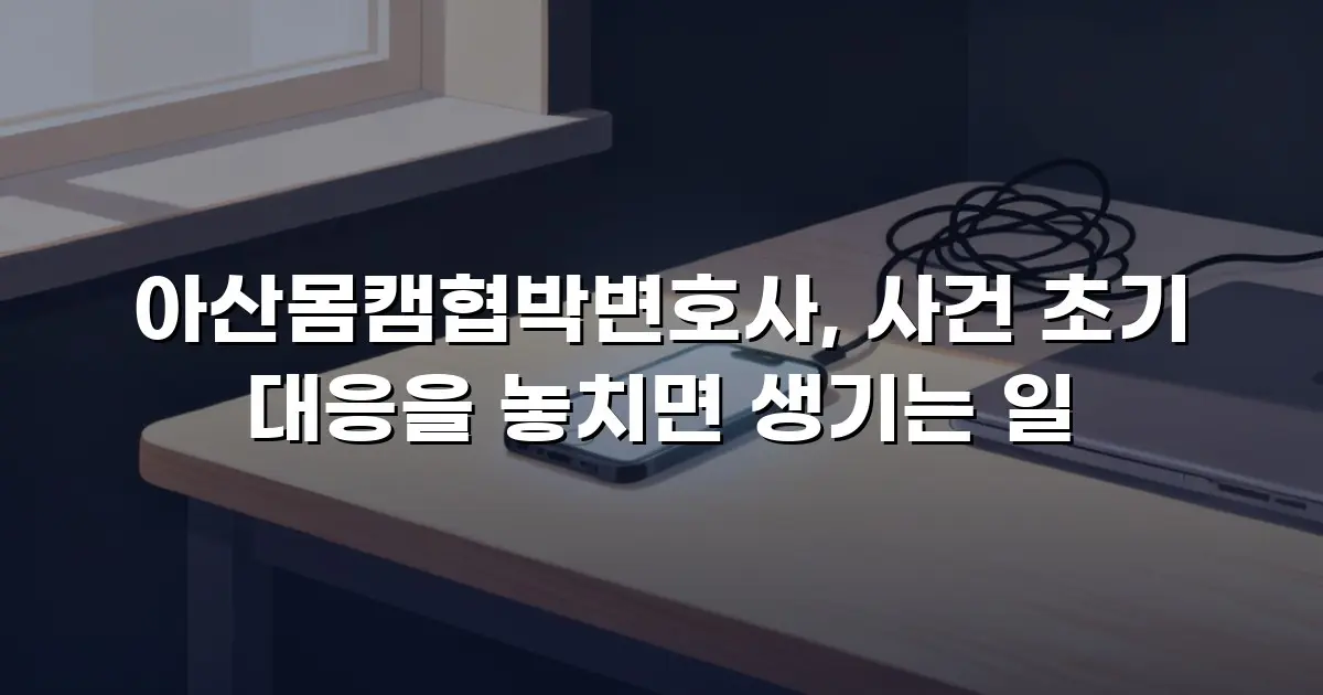 아산몸캠협박변호사, 사건 초기 대응을 놓치면 생기는 일