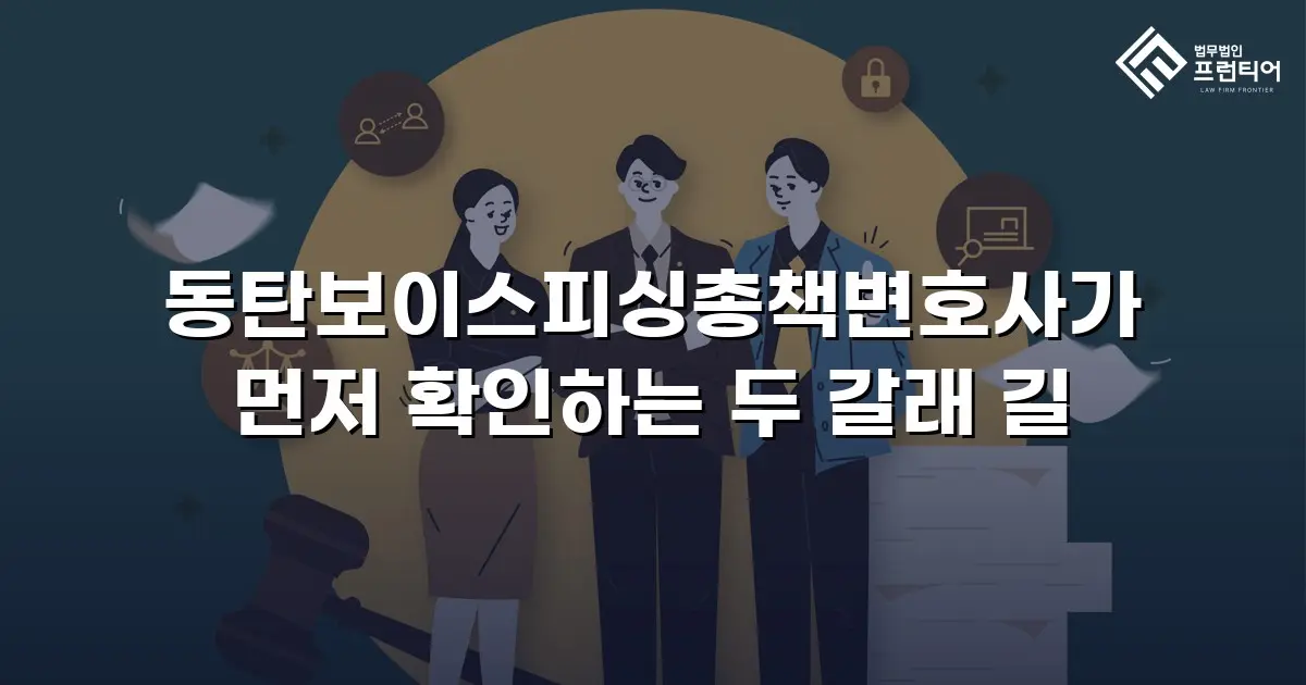동탄보이스피싱총책변호사가 먼저 확인하는 두 갈래 길