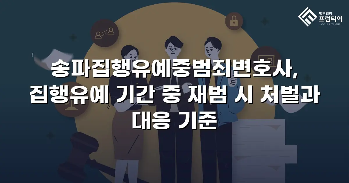 송파집행유예중범죄변호사, 집행유예 기간 중 재범 시 처벌과 대응 기준