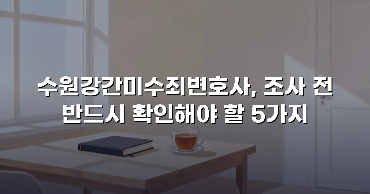 수원강간미수죄변호사, 조사 전 반드시 확인해야 할 5가지