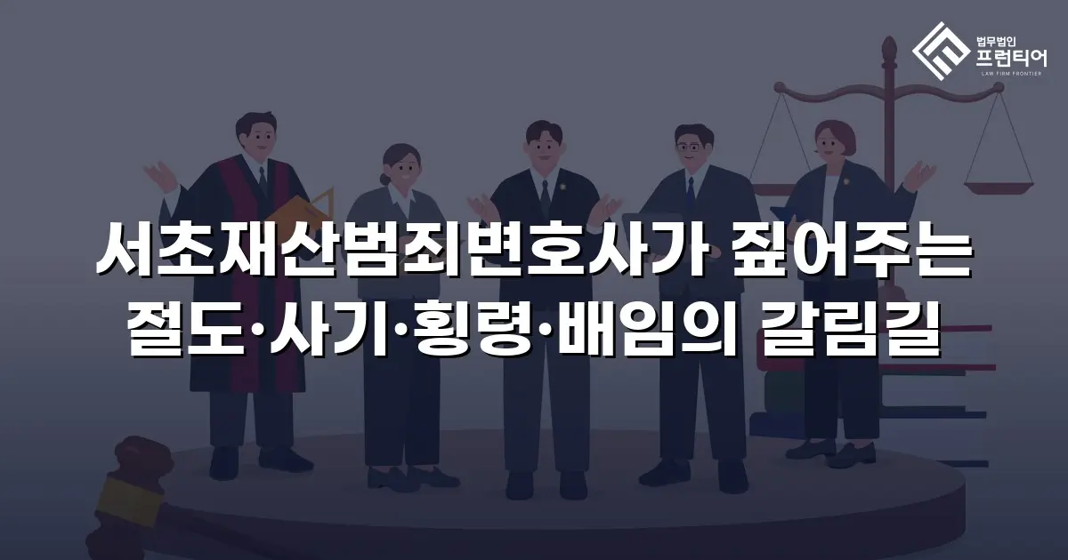 서초재산범죄변호사가 짚어주는 절도·사기·횡령·배임의 갈림길