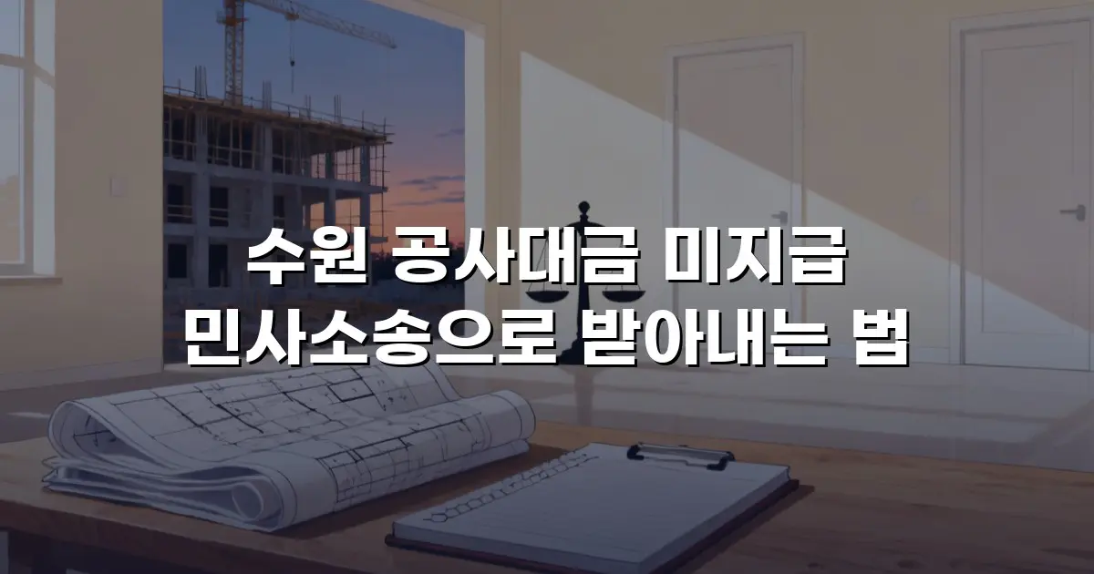 수원 공사대금 미지급 민사소송으로 받아내는 법