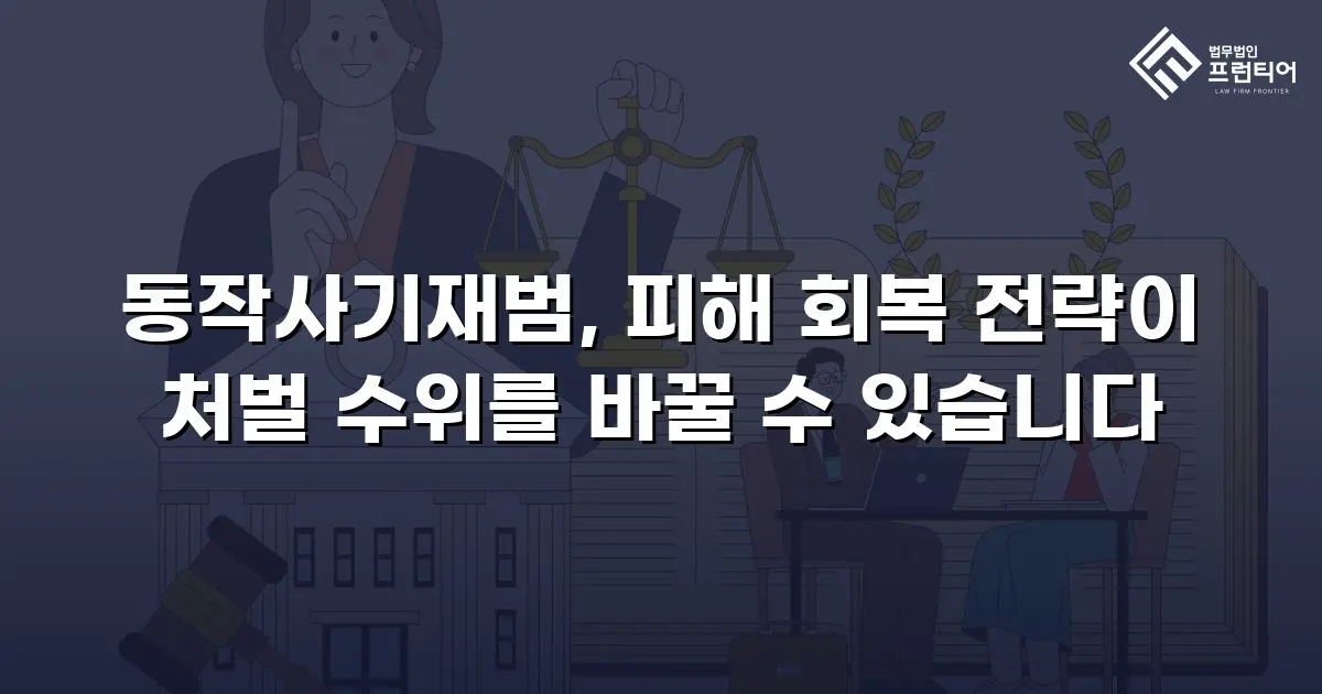 동작사기재범, 피해 회복 전략이 처벌 수위를 바꿀 수 있습니다